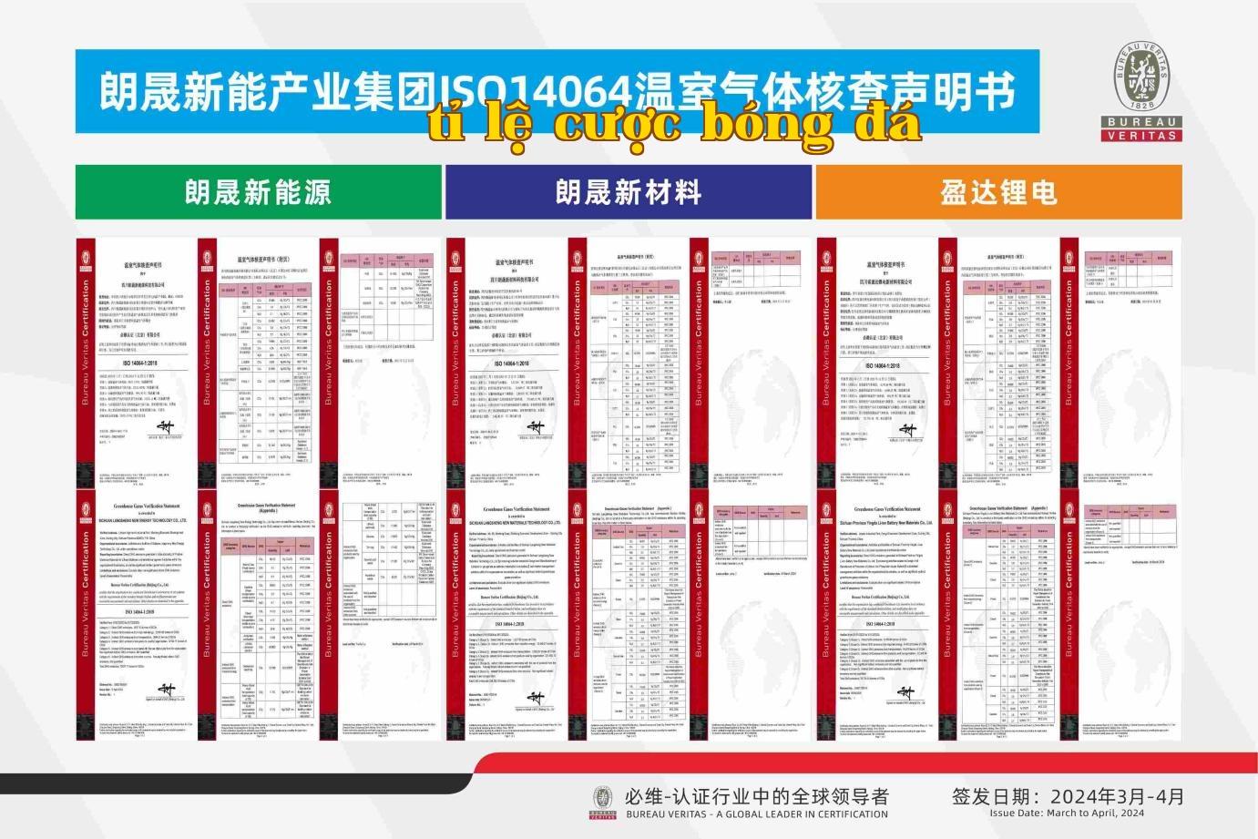 Tuyên bố xác minh khí nhà kính nhóm ngành năng lượng mới Langsheng
